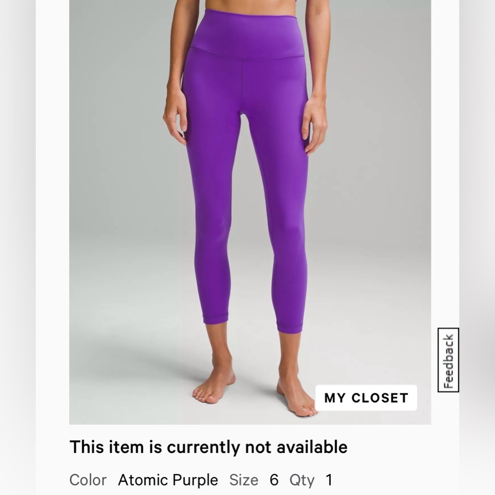 Lululemon Align™ High-Rise Pant 25" Atomic Purple Size 6